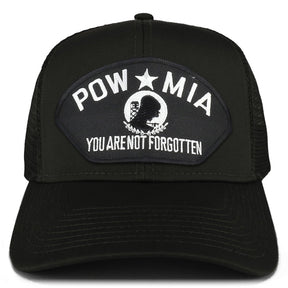 Armycrew XXL Oversize POW MIA Not Forgotten Large Patch Mesh Back Trucker Cap
