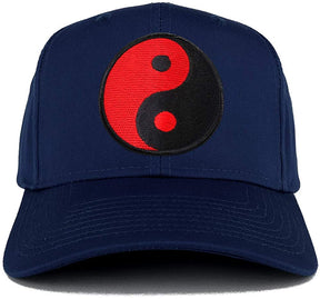 Armycrew Red Yin Yang Patch Structured Baseball Cap