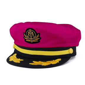 Adjustable Gold Color Embroidery Leafs and Patch Flagship Captain Hat