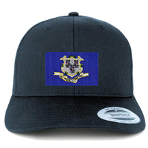 Armycrew New Connecticut State Flag Embroidered Patch Retro Trucker Mesh Cap
