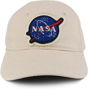 Armycrew Officially Licensed Toddler to Youth NASA Insignia 100% Cotton Baseball Cap
