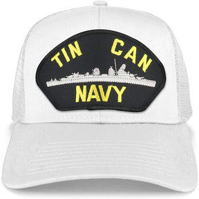 Armycrew Tin Can Navy Submarine Large Patch Snapback Mesh Trucker Cap