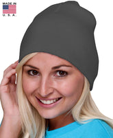 Made in USA Winter Knit Short Stretchy Beanie