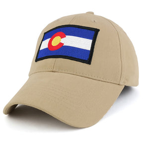 Armycrew Colorado State Flag Embroidered Tactical Patch with Adjustable Operator Cap - Black