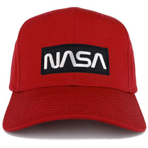 Armycrew NASA Black White Worm Structured High Profile Baseball Cap
