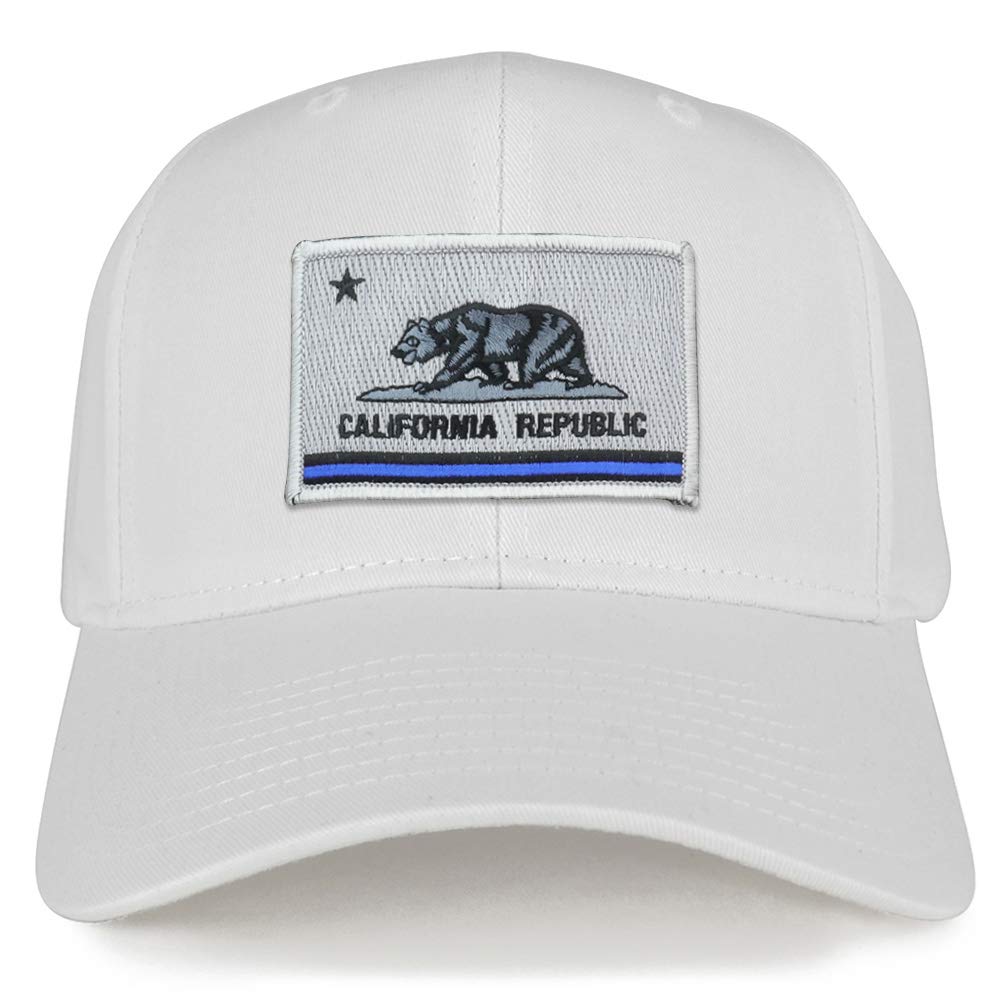 Armycrew California Thin Blue Line Flag Patch Structured Baseball Cap