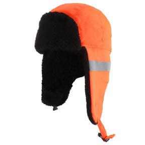 Armycrew High Visibility Reflective Striped Safety Winter Trooper Hat
