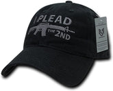 Armycrew I Plead The 2nd Embroidered Soft Crown Washed Cotton Baseball Cap