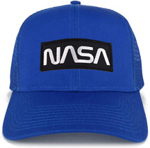 Armycrew NASA Black White Worm Oversized XXL Structured High Profile Trucker Cap