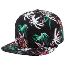 Armycrew Hawaiian Tropical Floral Pattern Square Flat Bill Snapback Ca