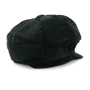 Armycrew Knit Suede Checker Pattern Newsboy Cap