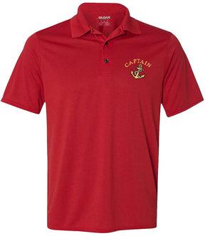 Men's Captain Ships Anchor Embroidered Premium 100% Cotton Shirt