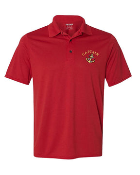 Men's Captain Ships Anchor Embroidered Premium 100% Cotton Shirt
