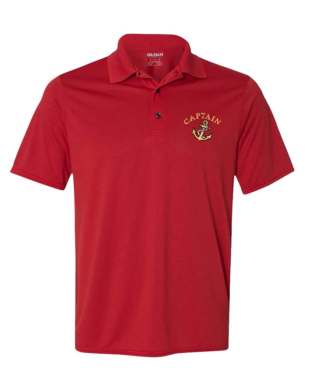 Men's Captain Ships Anchor Embroidered Premium 100% Cotton Shirt