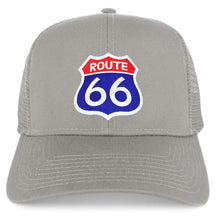Armycrew Route 66 Blue Red Patch Structured Trucker Mesh Cap