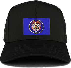 Armycrew New Utah Home State Flag Embroidered Patch Adjustable Baseball Cap - Black