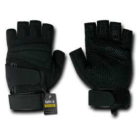 Outdoor Durable Lightweight Fingerless Glove - Black