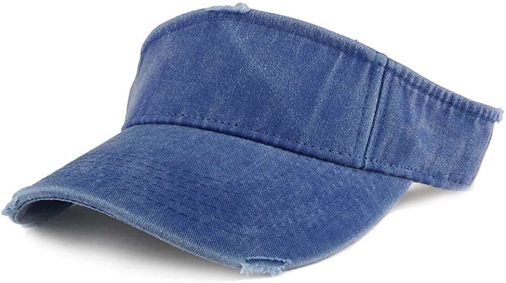 Armycrew Frayed Pigment Dyed Garment Washed Distressed Adjustable Visor Cap