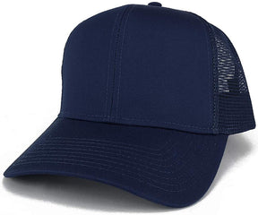 Armycrew Adjustable Solid Color Plain Cotton Polyester Blank Mesh Trucker Baseball Cap