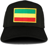 Green, Yellow and Red Rasta Flag Embroidered Iron on Patch Adjustable Baseball Cap