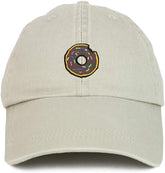 Armycrew Donut Embroidered Patch Unstructured Cotton Washed Baseball Cap