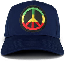 Rasta Peace Symbol Embroidered Iron on Circle Patch Ajustable Baseball Cap
