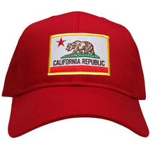 California Republic Embroidered Iron On Patch Gold Border Snapback Baseball Cap