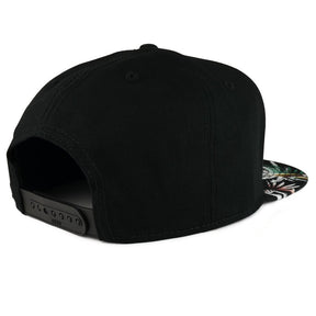 Armycrew Hawaiian Printed Visor Flat Bill Adjustable Snapback Baseball Cap