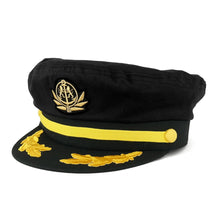 Adjustable Gold Color Embroidery Leafs and Patch Flagship Captain Hat