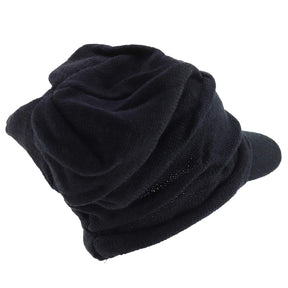Armycrew Deep Crown Wrinkled Knit Slouch Rasta Beanie Visor