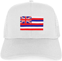 Armycrew New Hawaii Home State Flag Embroidered Patch Mesh Trucker Cap