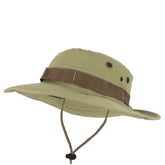 Armycrew Military Solid Plain Outdoor Boonie Hat with Adjustable Chin Strap