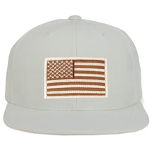 Armycrew Youth Kid Size Desert American Flag Patch Flat Bill Snapback Baseball Cap