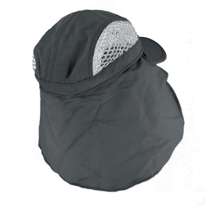 Armycrew Taslon UV 50 Plus Water Repellent Cap with Hidden Flap - Charcoal - Large