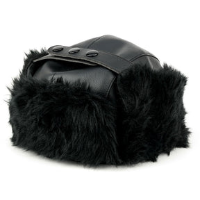 Armycrew Vinyl Fur Trimmed Trooper Hat with Insulated Ear Flaps