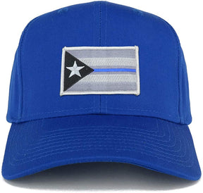 Armycrew Puerto Rico Thin Blue Line Flag Patch Structured Baseball Cap