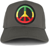 Rasta Peace Symbol Embroidered Iron on Circle Patch Ajustable Baseball Cap