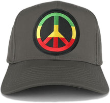 Rasta Peace Symbol Embroidered Iron on Circle Patch Ajustable Baseball Cap