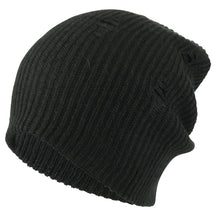Armycrew Vintage Frayed Pattern Knit Deep Slouchy Beanie