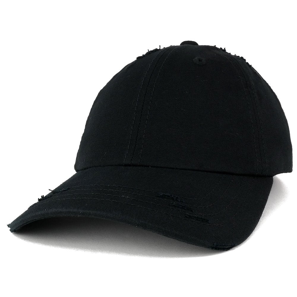 Vintage Frayed Unstructured Adjustable Polo Cap