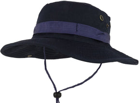 Armycrew Military Solid Plain Outdoor Boonie Hat with Adjustable Chin Strap
