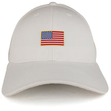 Armycrew Small Rubber American Flag Structured Cotton Adjustable Baseball Cap