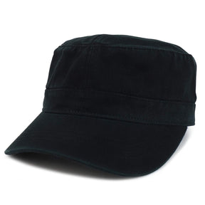 Armycrew Garment Washed Cotton Twill Military Style Flat Top Hat