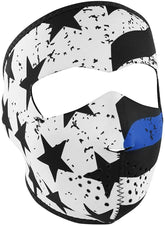 Thin Blue Line Neoprene Full Face Mask, Ski, Bike Face Protection Gear