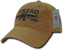 Armycrew I Plead The 2nd Embroidered Soft Crown Washed Cotton Baseball Cap