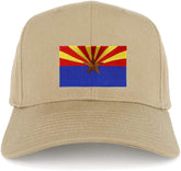 Armycrew XXL Oversize New Arizona State Flag Patch Adjustable Baseball Cap - Khaki