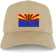 Armycrew XXL Oversize New Arizona State Flag Patch Adjustable Baseball Cap - Khaki