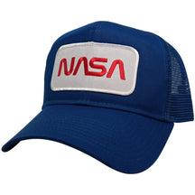 NASA Worm Red Text Patched Mesh Baseball Cap