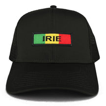Irie Green Yellow Red Embroidered Iron on Patch Adjustable Trucker Mesh Cap