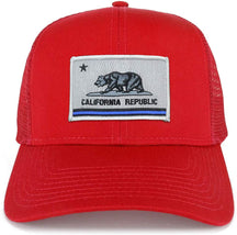 Armycrew California Thin Blue Line Flag Patch Structured Mesh Trucker Cap